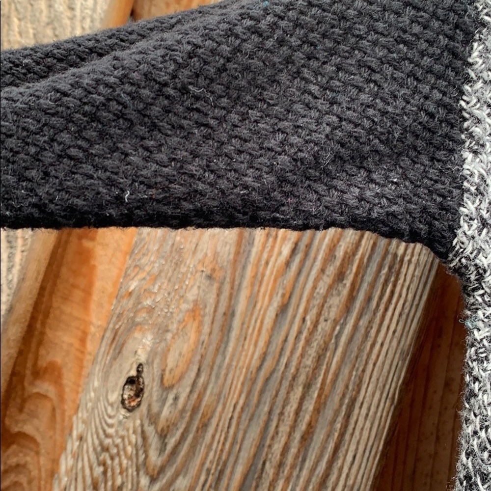 MADEWELL crew neck sweater black white high low - Picture 5 of 12